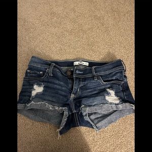 Hollister ripped jean shorts